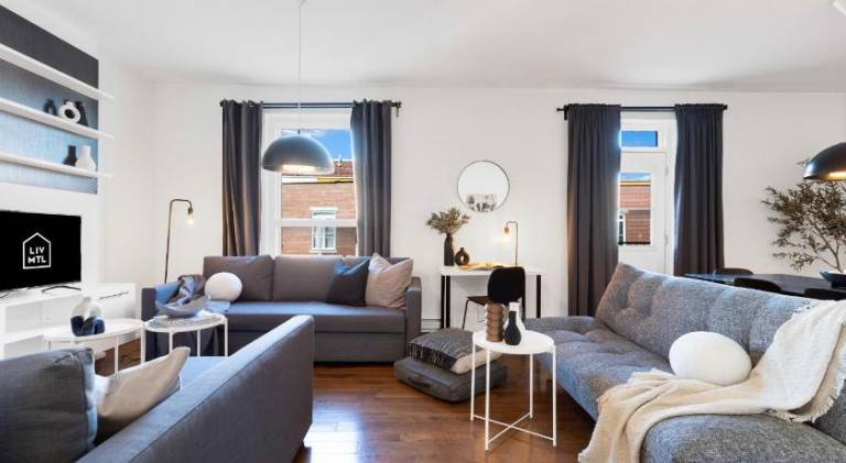 Serviced apartment with barbeque & terrace | Perfect for remote work | Pets are welcome in Montréal, QC