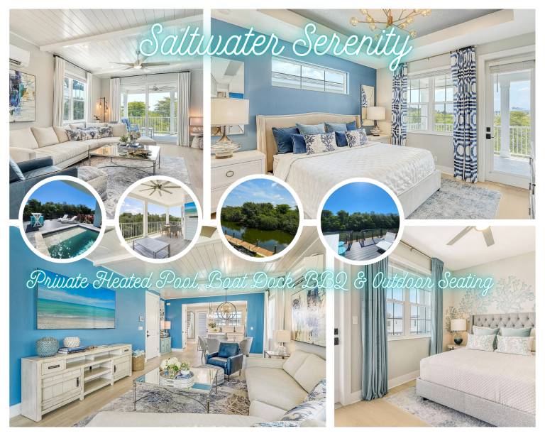 Vacation home with barbeque & private pool | River view in Bradenton Beach, FL