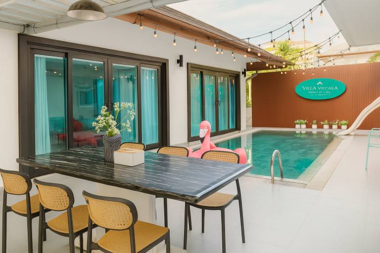 Villa with barbeque, private pool & yard | Suitable for remote work in Chonburi