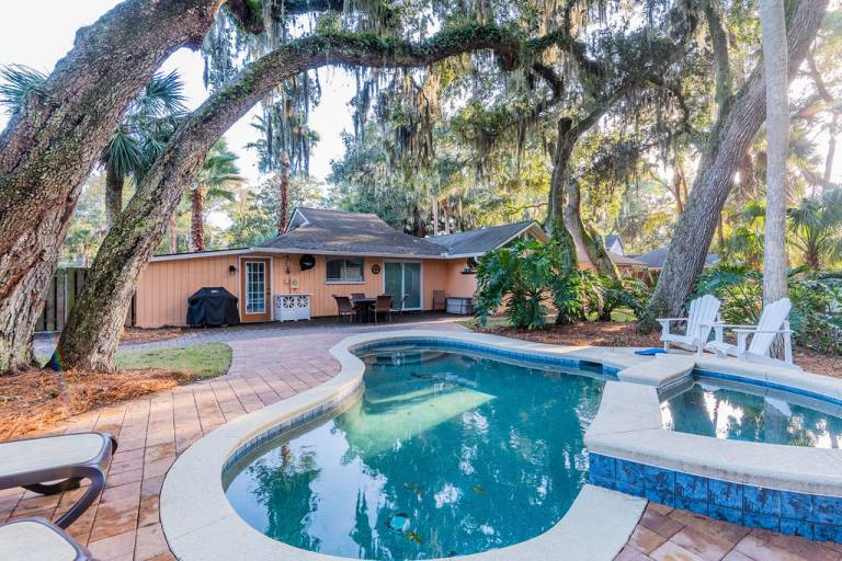 Vacation home with hot tub, private pool & grill in Hilton Head Island, SC