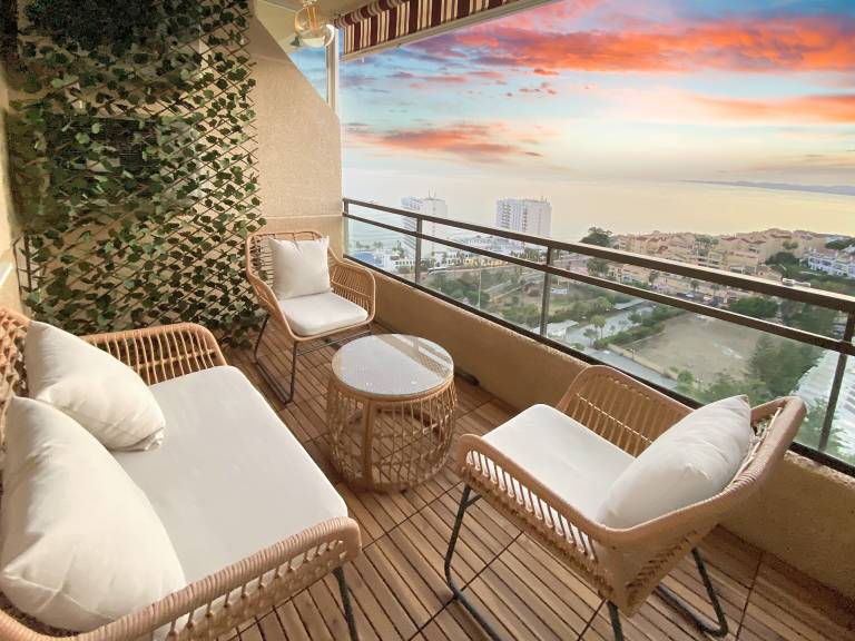 Holiday apartment with pool, yard & patio in Torremolinos