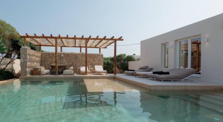 Ample villa with yard, private pool & terrace | Beach nearby | Pets allowed in Paros