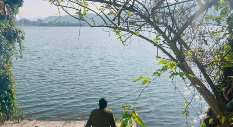 Cliff lake hotel cafe and bar in Pokhara