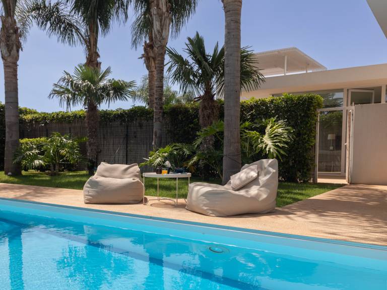 Child-friendly villa with garden, private pool & hot tub | Pool view | Next to the beach | Pets are welcome — photo 2