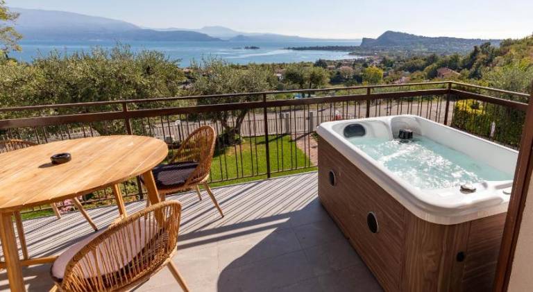 Wonderful apartment with private pool, terrace & garden | Pets allowed in San Felice del Benaco
