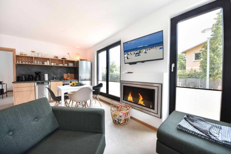 Haus Sonnenlauf Wohnung Süd - mit Sauna und Kamin in Heringsdorf