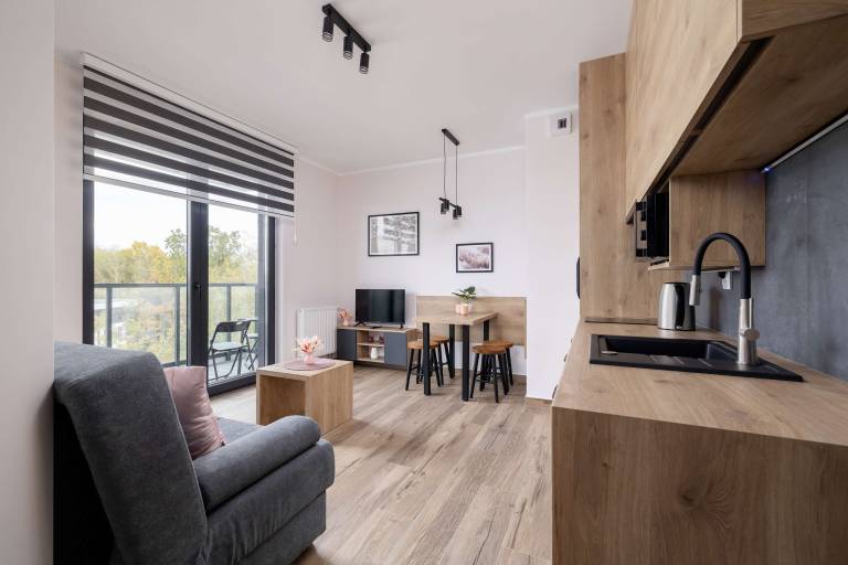 Medyk w 34 Katowice Stylish Apartment with a Balcony Ideal for Remote Work — photo 4