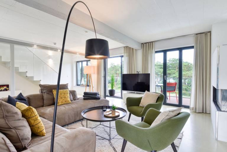 Luxus Ferienwohnung Strandloft 12 in Prora Düne 7 mit Seeblick-Dachterrasse in Binz
