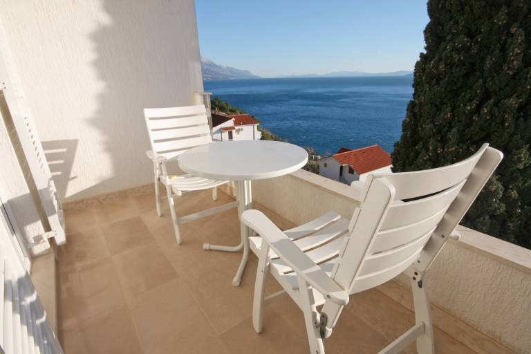 One bedroom apartment with terrace and sea view Pisak, Omiš (A-5975-d) in Brela