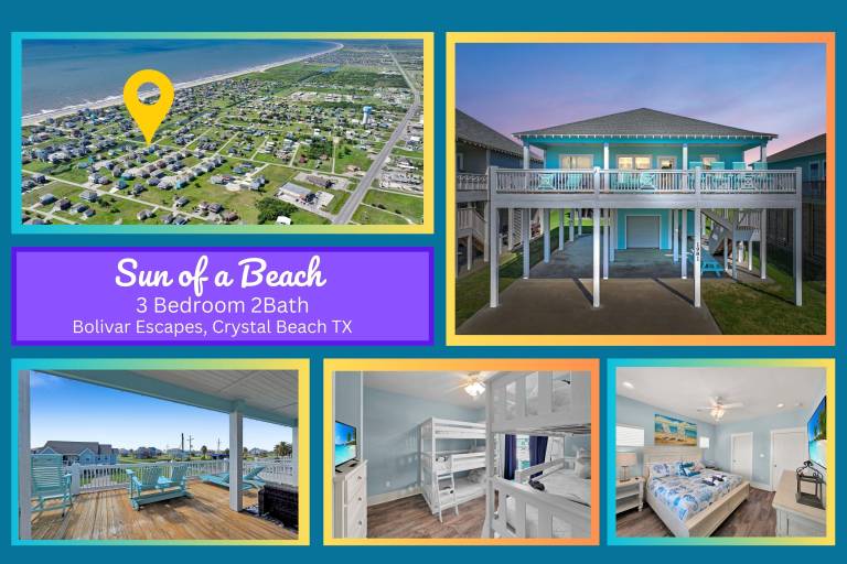 Fully equipped ample house with BBQ | Beach view | Pets are welcome in Bolivar, TX