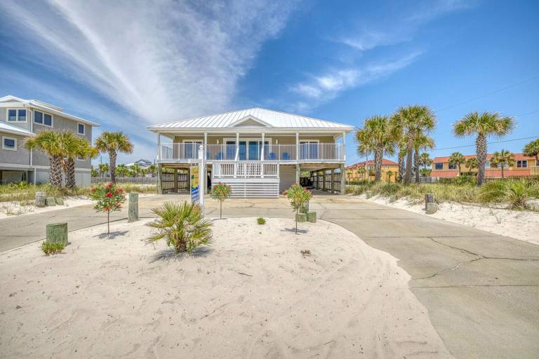 Tranquil covered deck with Gulf views, private pool and easy beach access. in Gulf Breeze, FL