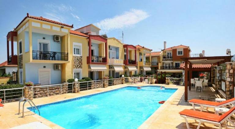 Serviced apartment with garden, terrace & grill in Lesvos