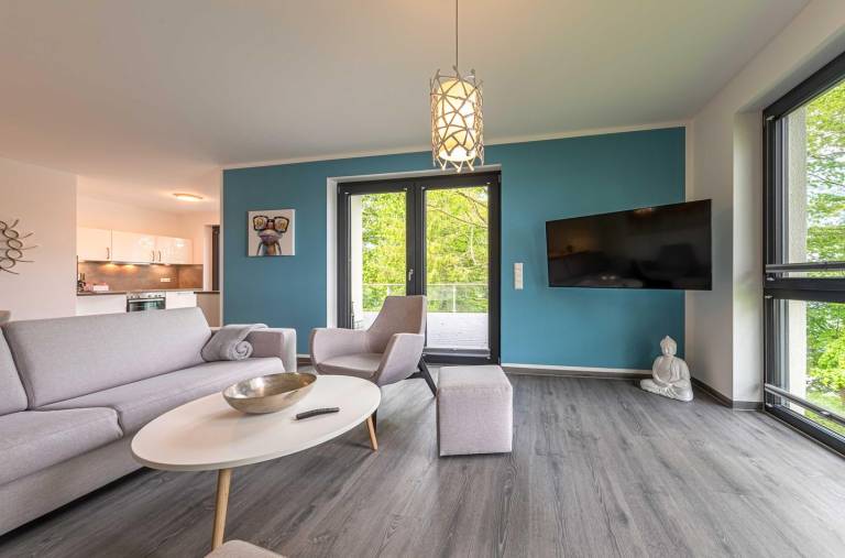 Moderne 5 Sterne Ferienwohnung "Fledermaus" mit Dachterrasse am Krakower See — photo 2