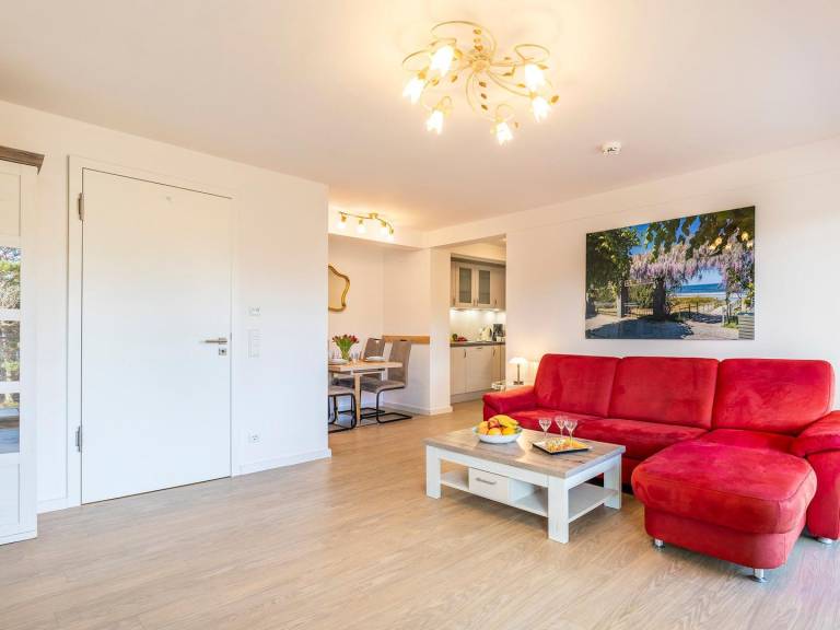 FeWo Seeigel: 66 m² FeWo mit 2 Schlafzimmern, Balkon & Meerblick – Haus Granitz — photo 4