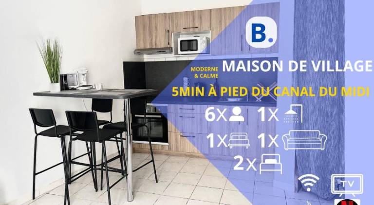 Vacation home with 2 rooms for 5 persons in Villeneuve-les-Beziers