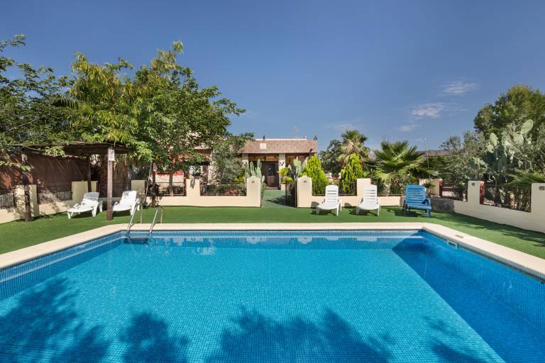 Villa with patio, private pool & yard | Mountain view in Murcia