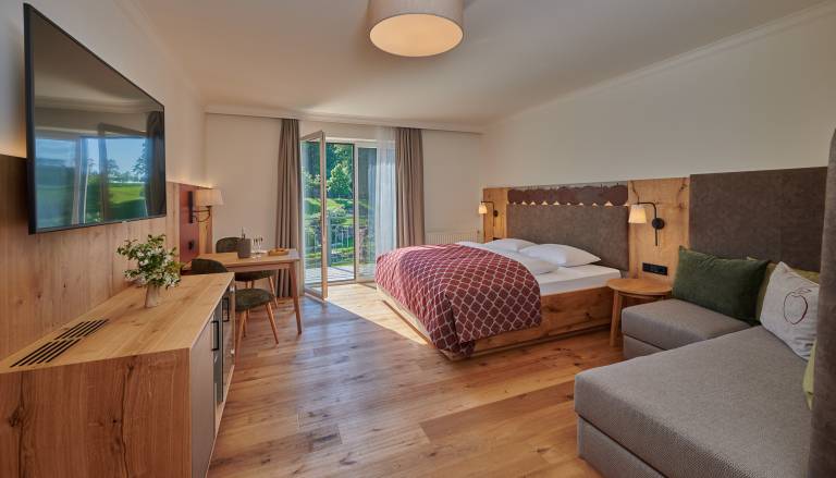 Relax Zimmer mit Gartenblick