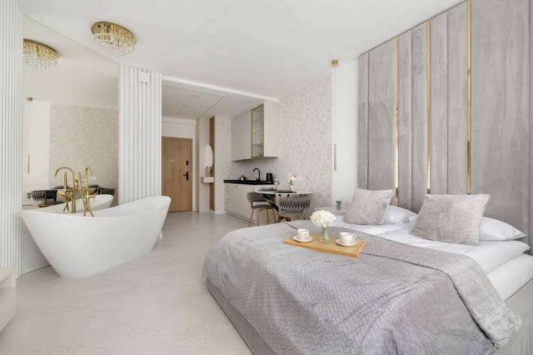 Zabrska 15 Katowice Elegant Studio with Bathtub Parking and Balcony — photo 2