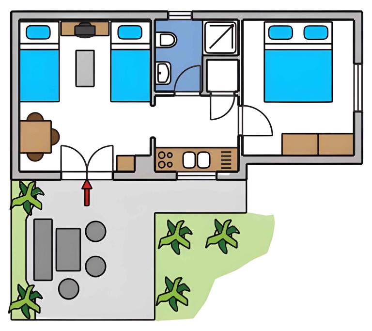 Rental with barbecue, terrace & garden — photo 4