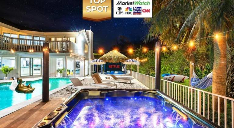 Beachfront Oasis w Htd Pool Cinema Game-Room Tiki in Pompano Beach, FL
