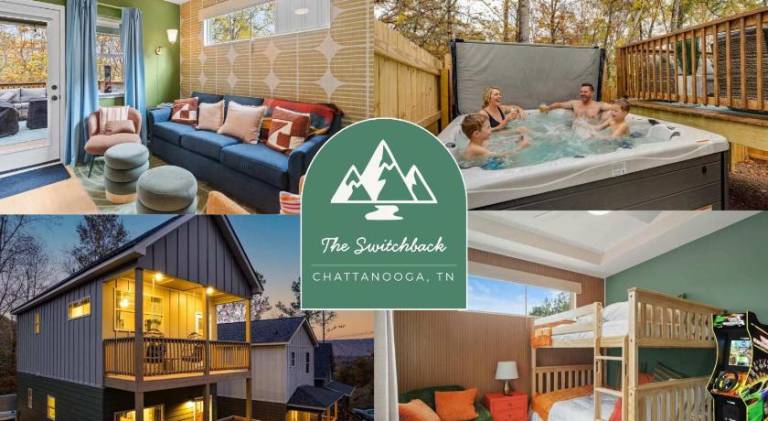 Luxury Hot Tub & Fire Pit Home Pet Friendly in Chattanooga, TN
