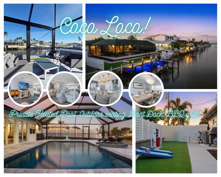 Children-friendly spacious vacation home with private pool, barbecue & yard | Water view | Pets are welcome in Bradenton Beach, FL