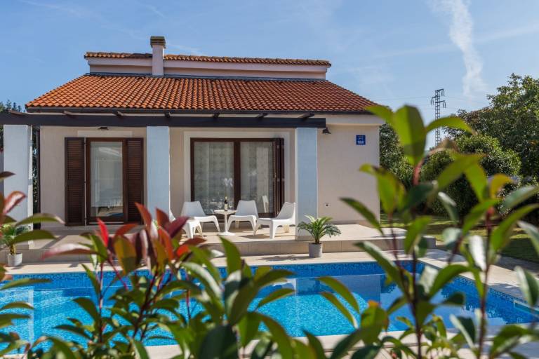 Family-oriented pleasant villa with private pool, patio & barbeque | Pool view | Pet-friendly in Medulin