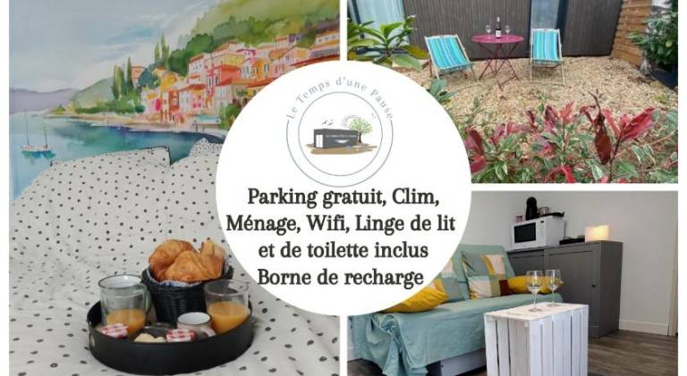 Studio de Jardin "Le Temps d une Pause" jusqu'a 4 personnes en face du Beaujolais - Climatisation et in Villars