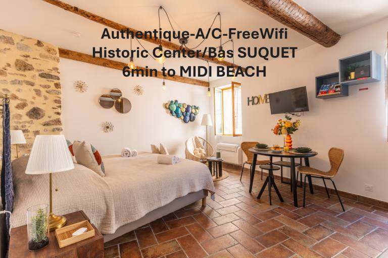 Family-friendly studio | City view | Next to the beach | Dogs allowed in Grasse