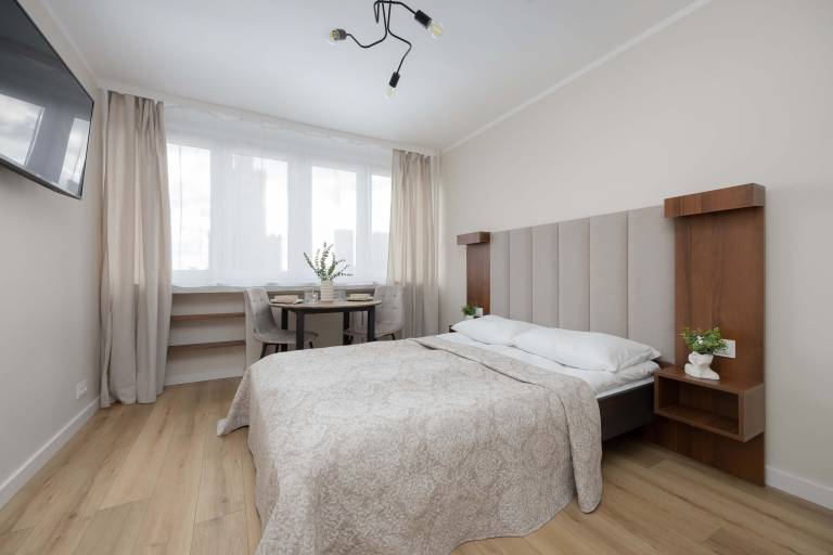 Bagno 7 Warsaw Comfortable Studio Pet-Friendly View of the Palace of Culture and Science in Warsaw