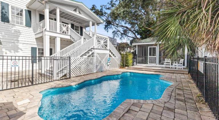 Vacation home with pool in Tybee Island, GA