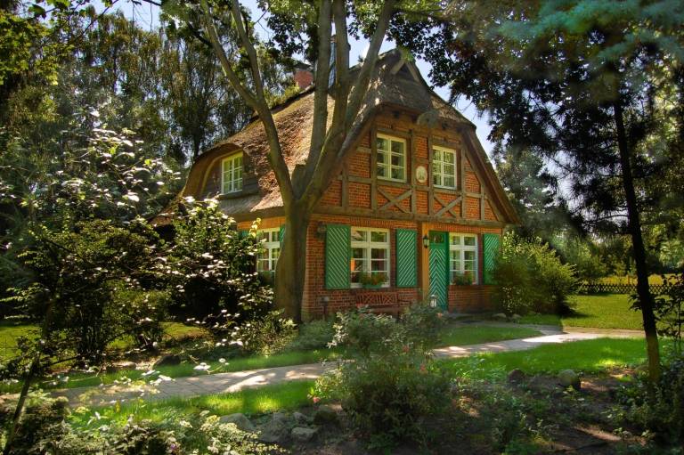 Ferienhaus Dusche oder Bad gartenseitig