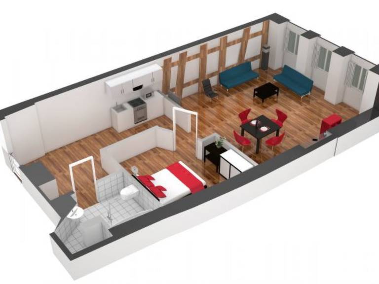 Apartment with 1 room for 6 persons — photo 3
