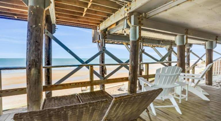Gorgeous beachfront home with inviting deck & patio, hammock, amazing views — photo 4