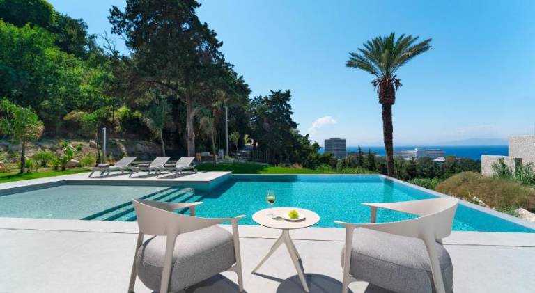 Villa with terrace, yard & barbecue | Perfect for remote work in Rhodes