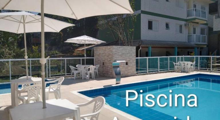 Rental apartment with barbeque, pool & garden in Caraguatatuba