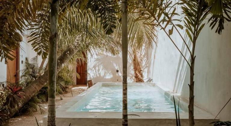 Rental apartment with garden, terrace & pool in Isla Holbox