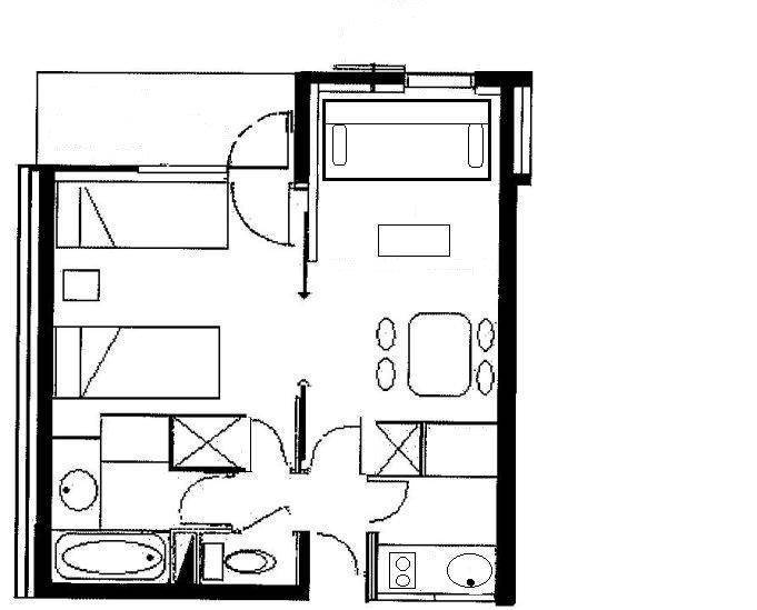 27 m² Studio ∙ 1 Schlafzimmer ∙ 4 Gäste – Bild 7