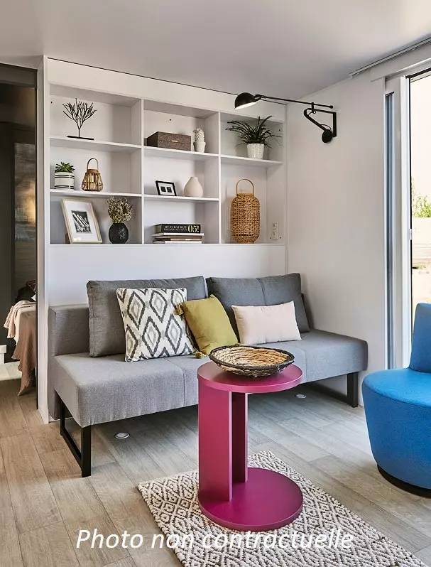 Camping L'Escapade - Taos mobile home, 35 m² (2 bedrooms, 2 bathrooms) terrace by the pond 4 people — photo 3