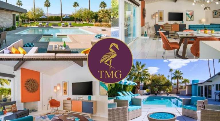 Villa with grill, terrace & private pool in Palm Springs, CA