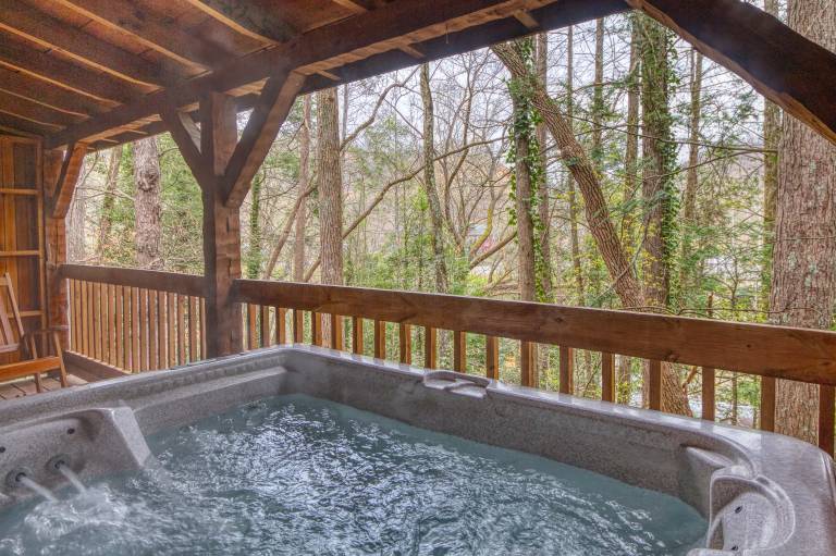 Gatlinburg Pet Friendly Hot Tub Fireplace Fire Pit WiFi in Gatlinburg, TN