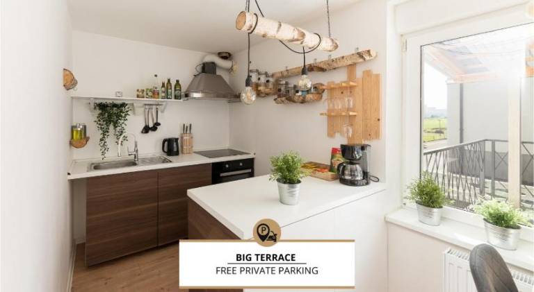 Rental apartment with terrace & yard in Ljubljana