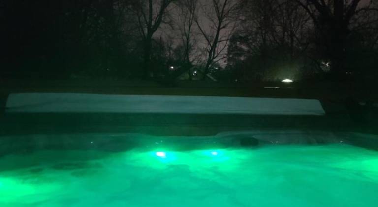 Outdoor Hot Tub and Cozy King Bed