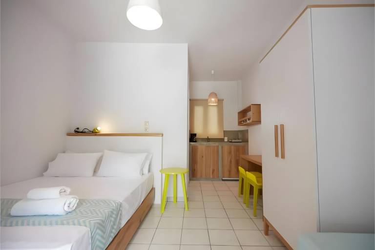 Apartment 'Irene Superior Triple Disability' with Terrace, Wi-Fi and Air Conditioning in Andros