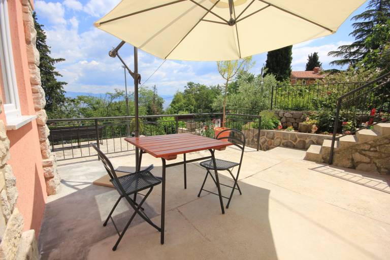 One bedroom apartment with terrace and sea view Medveja, Opatija (A-2305-c) in Lovran