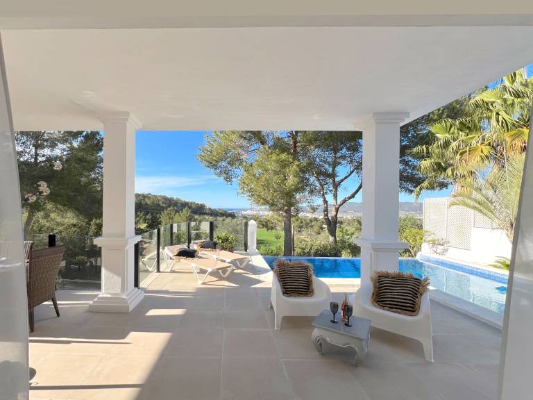 Holiday Home 'Sunset Bay' with Sea View, Wi-Fi and Air Conditioning in Sant Josep de sa Talaia