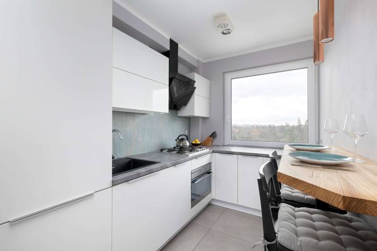 Ku S o cu 24A Szczecin White and Blue Apartment with City View and Desk — photo 4