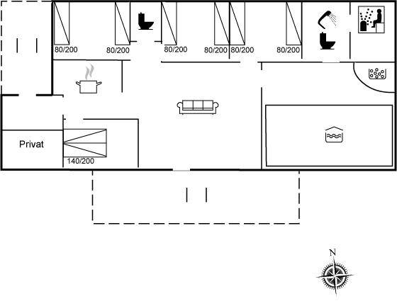 134 m&sup2; Ferienhaus 4 Schlafzimmer 8 G&auml;ste