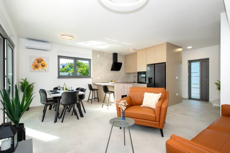 Vacation home with patio, garden & private pool | Sea view in Vodice
