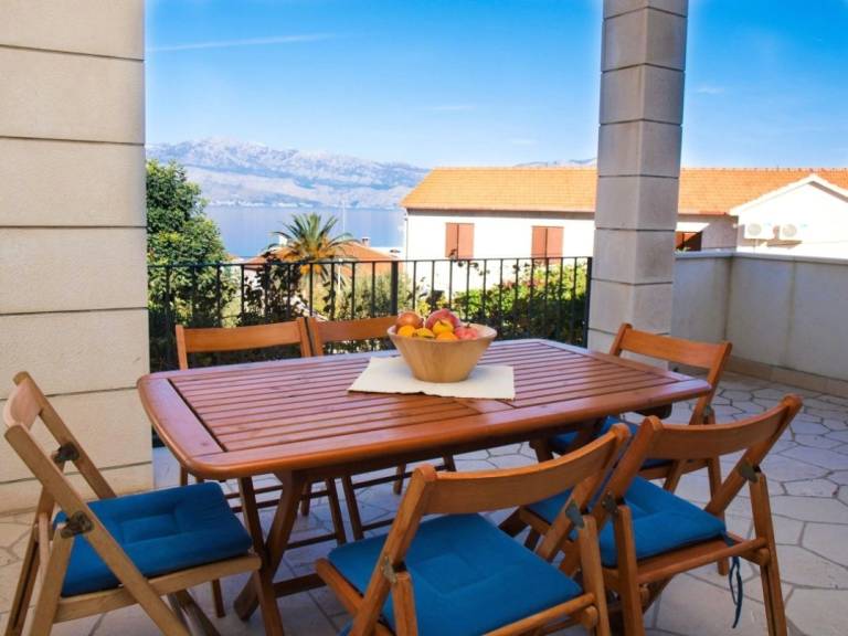Two bedroom apartment with terrace and sea view Postira, Brač (A-17323-a) in Postira
